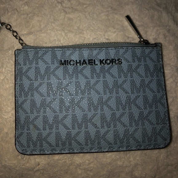 MICHAEL Michael Kors Handbags - Michael kors wallet, teal color (used)
